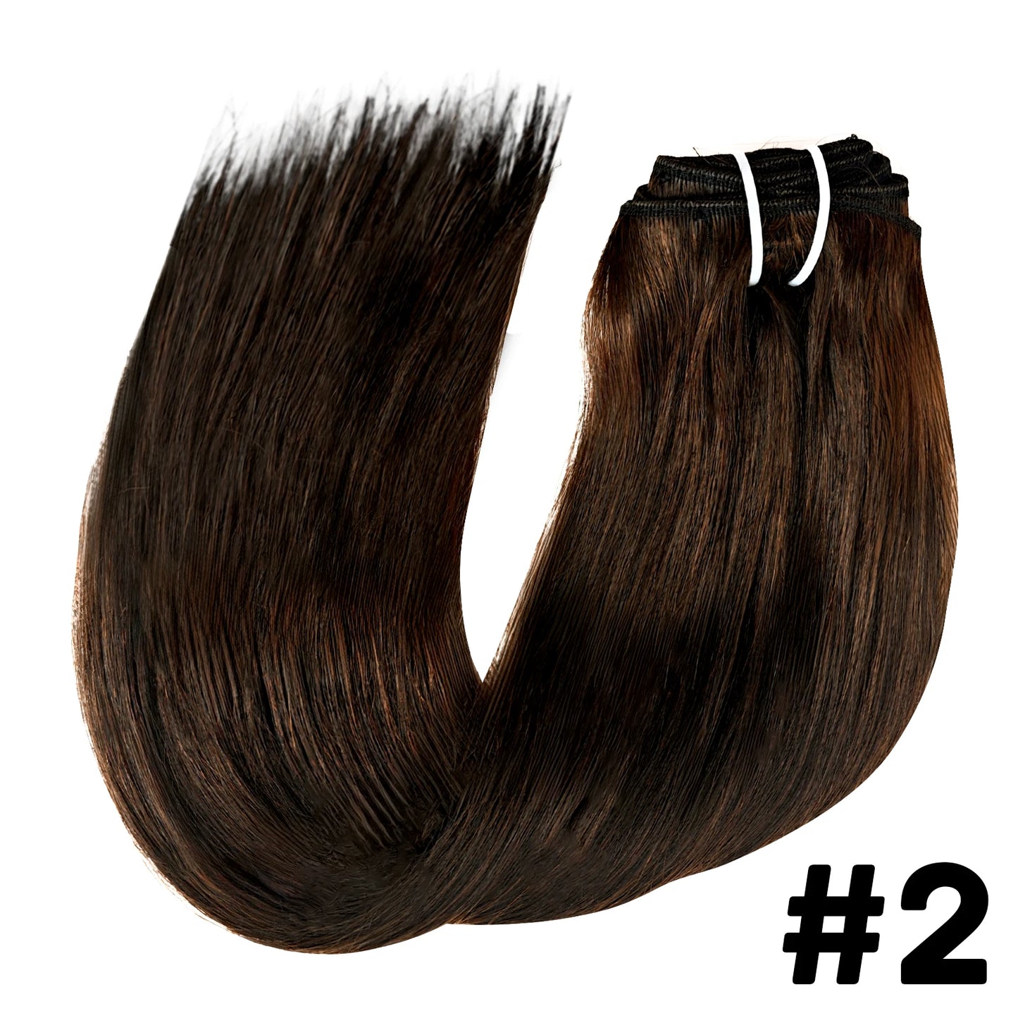 Straight Clip In Extensions Human Hair Brazilian Clip In Natural Black Color Clip Ins Remy Hair For Women Clip in Extension 120G