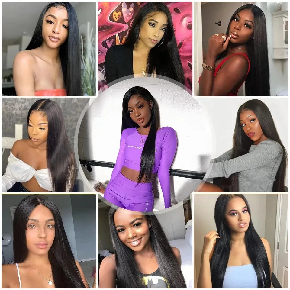 38 40 Inches Natural Color Straight Wigs Brazilian Hair Bundles 100% Human Hair Bundles Long Remy Hair Extensions 1/3/4 Pieces