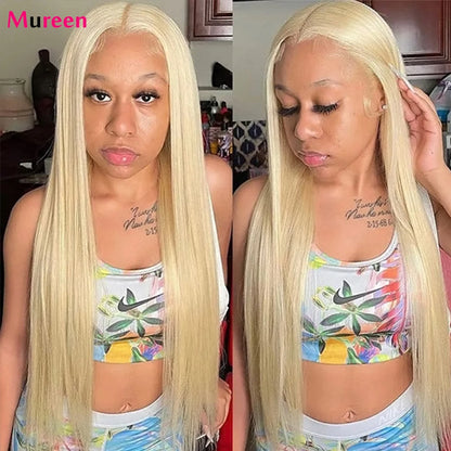 613 Blonde HD Lace Frontal Wig Brazilian Straight 13x6 Human Hair Wigs Transparent Lace Front for Natural Look