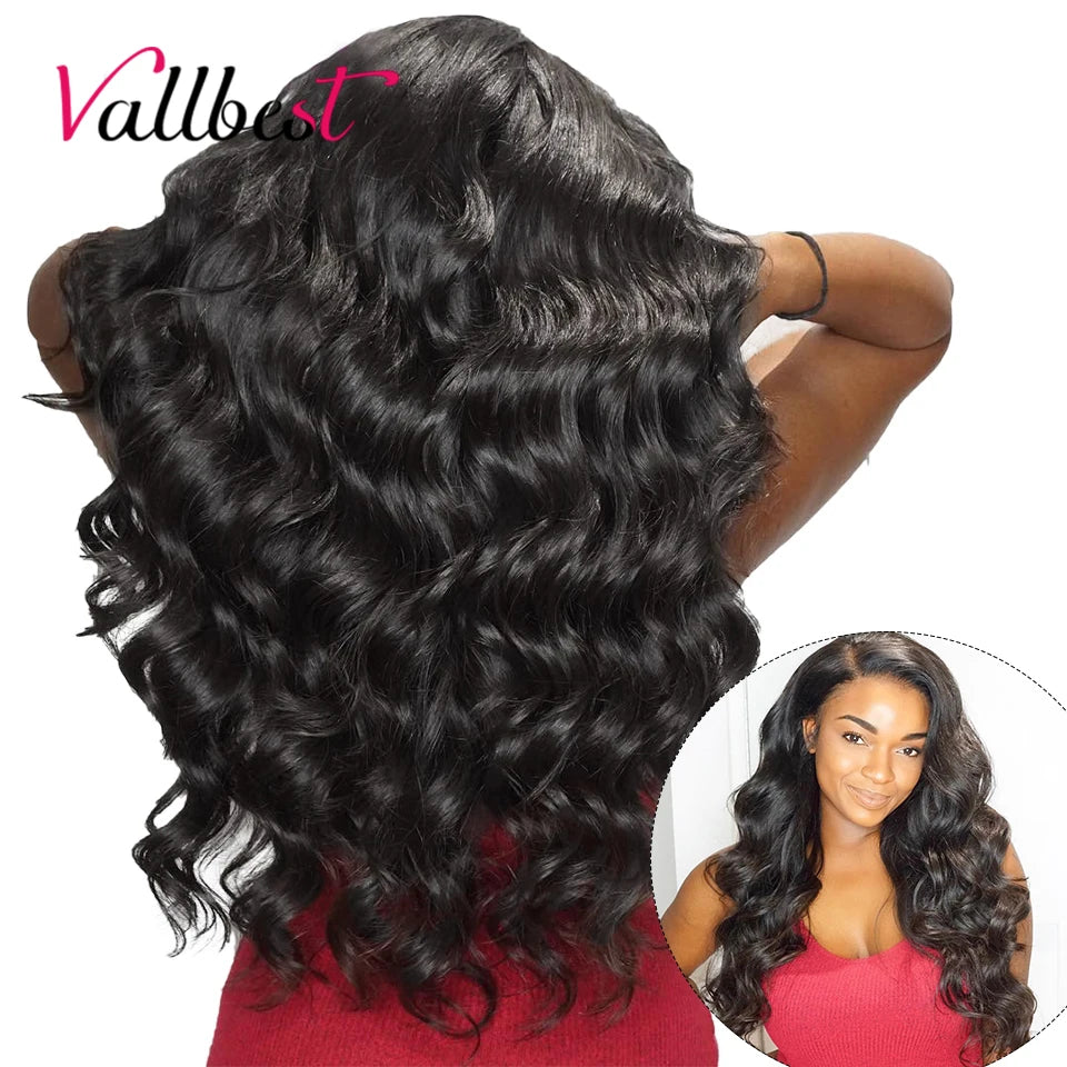 Vallbest Loose Wave Bundles With Closure Human Hair 3 Bundles With Lace Closure Brazilian Hair Weave Bundles Remy Hair Extension