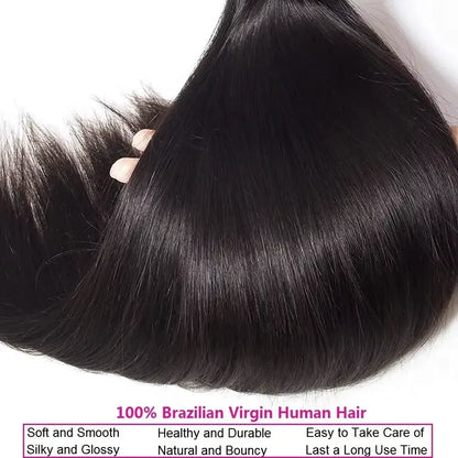 Bone Straight Human Hair Bundles Brazilian 100% Human Hair 30 40 Inch Bundle Remy Hair Natural Human Hair Entensions For Women