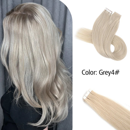 Neitsi Mini Tape In Human Hair Adhesive Extensions Black Brown Blonde Straight Skin Weft 100% Natural Real Mega Hair 16pcs/pack