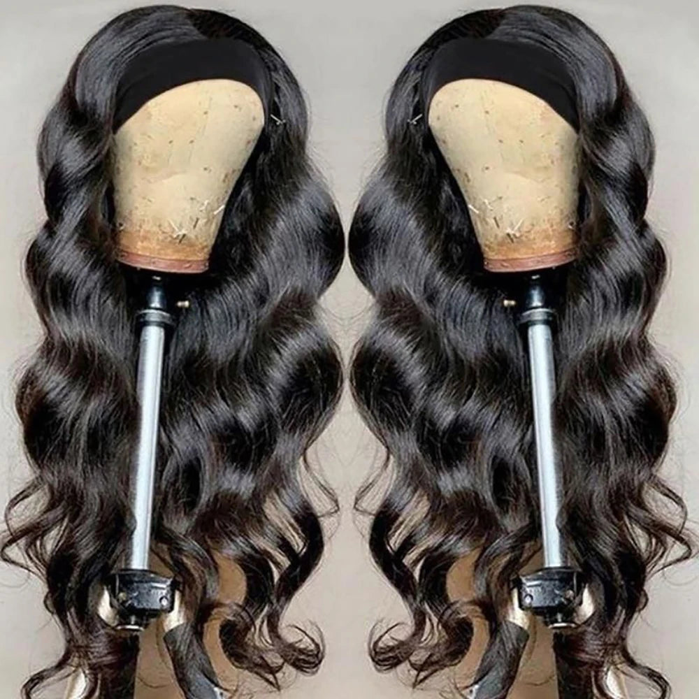 Headband Wig Human Hair Body Wave Wig 180% Density Remy Human Hair Wigs For Black Women Brazilian Ready To Wear Wig