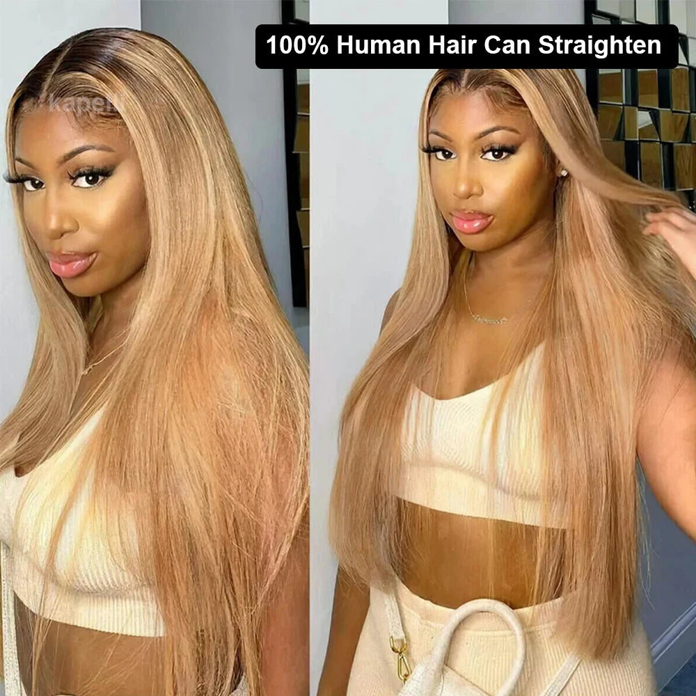 Ombre Blonde Body Wave 3 4 Bundles Colored Brazilian Remy 100% Unprocessed Human Hair Wavy Doule Drawn Bundles Weave Extensions