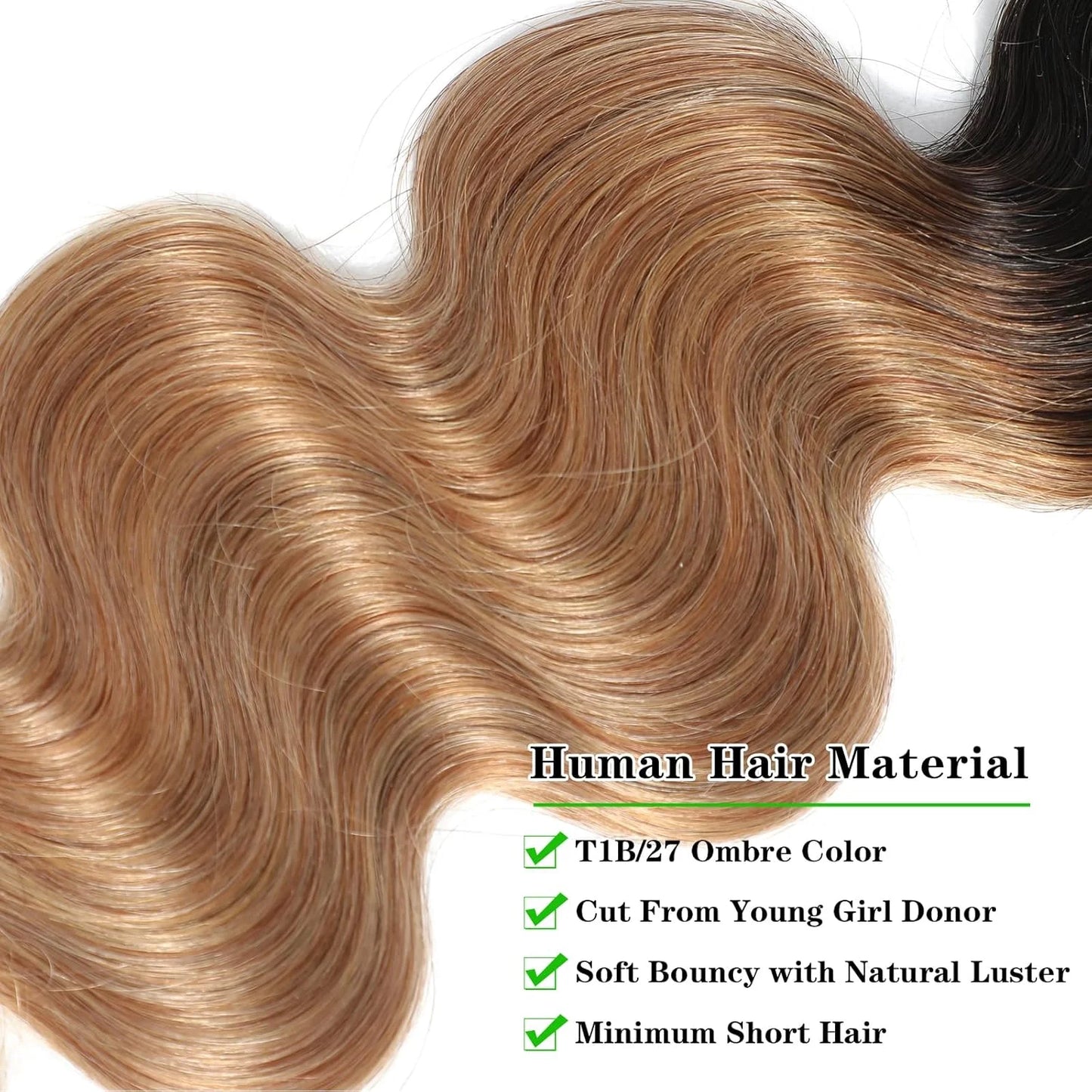 Ombre Blonde Body Wave 3 4 Bundles Colored Brazilian Remy 100% Unprocessed Human Hair Wavy Doule Drawn Bundles Weave Extensions