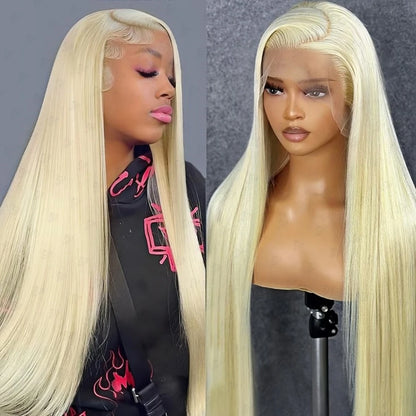 613 Hd Lace Frontal Wig 13x6 13x4 613 Hd Lace Front Wig Human Hair Brazilian 30 32 Inch Bone Straight 613 Blonde Wigs for Women