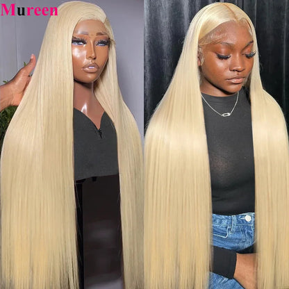 613 Blonde HD Lace Frontal Wig Brazilian Straight 13x6 Human Hair Wigs Transparent Lace Front for Natural Look
