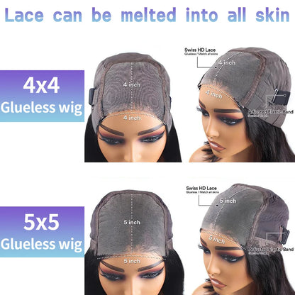 Body wave Wigs Glueless Wig Human Hair Ready To Wear 5x5 Lace Frontal Wig 4x4 Brazilian Closure Wig For Women Lace Front Wigs