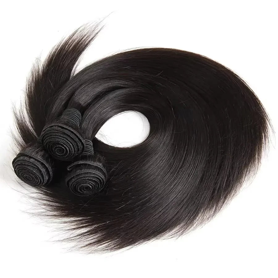 16A Straight Human Hair Bundles Brazilian 100% Human Hair Bone 3/4/5 Bundles Remy Extensions Double Weft Braiding Hair