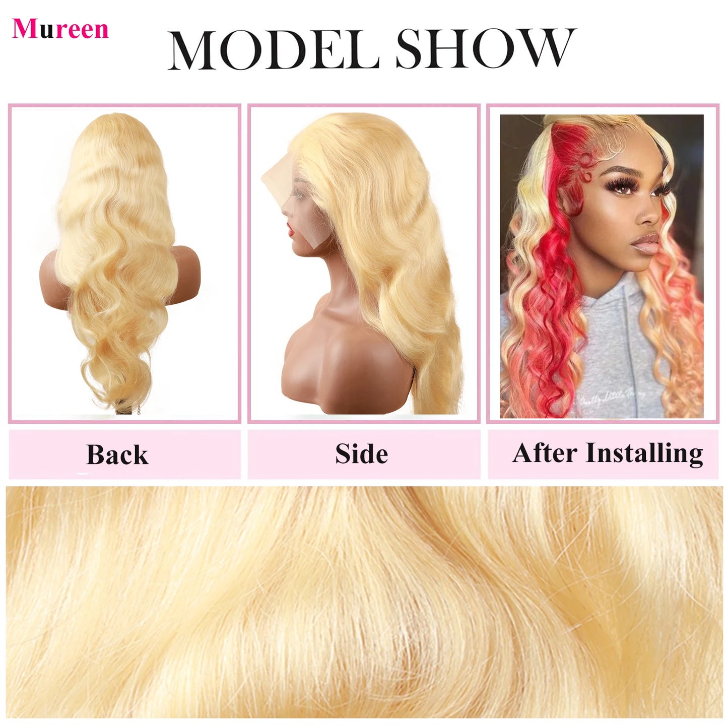 HD Lace Wig 13x6 Human Hair Wigs Brazilian Body Wave 613 HD Lace Frontal Wig Blonde Human Lace Front Wig 100% Human Hair Wigs