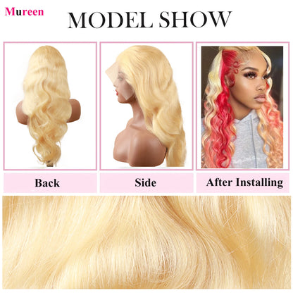 HD Lace Wig 13x6 Human Hair Wigs Brazilian Body Wave 613 HD Lace Frontal Wig Blonde Human Lace Front Wig 100% Human Hair Wigs