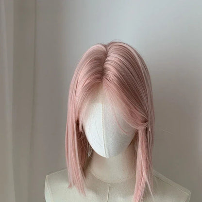 Pink Wig for Women Long Wavy Cosplay Wigs Natural Soft Sweet Synthetic Wig for Daily Use School Life Lolita Wig Pink