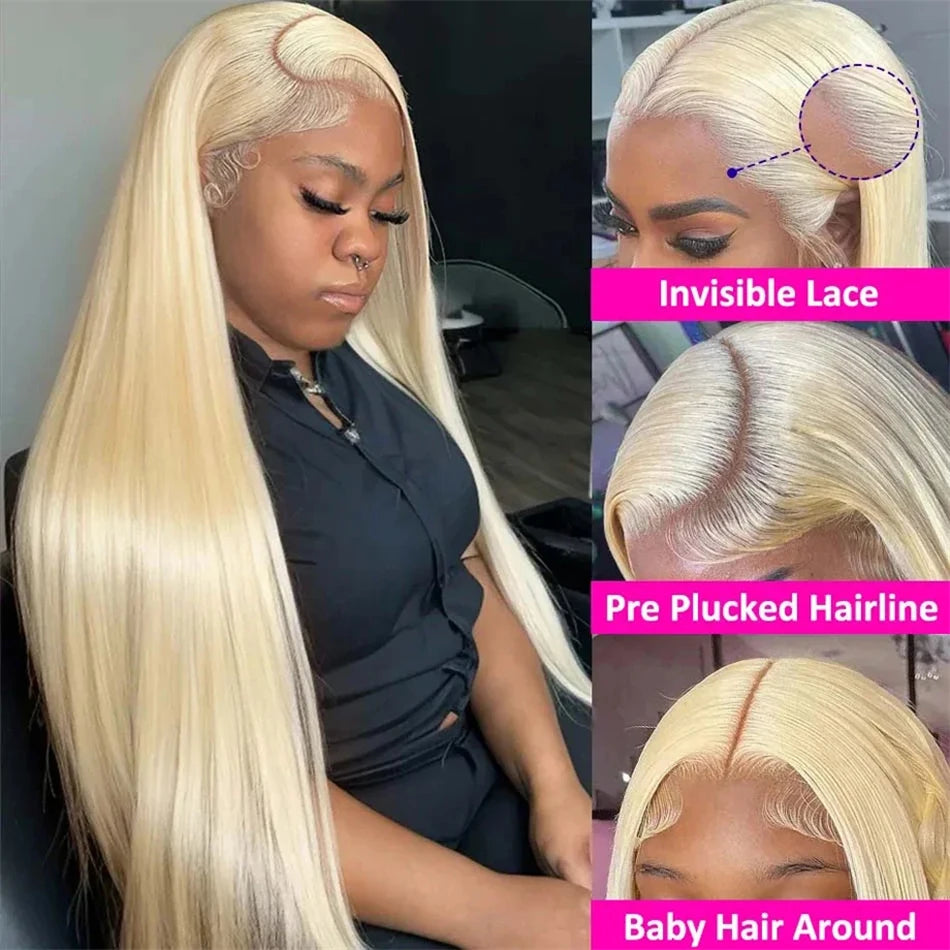 613 Hd Lace Frontal Wig 13x6 13x4 613 Hd Lace Front Wig Human Hair Brazilian 30 32 Inch Bone Straight 613 Blonde Wigs for Women