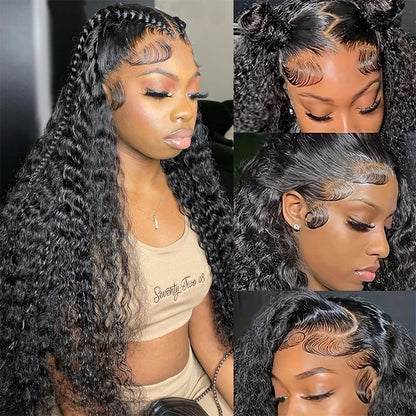 Wet And Wavy Curly Lace Front Human Hair Wig Brazilian 13x4 Water Wave Lace Frontal Human Hair Wigs For Black Women Virgin Hair