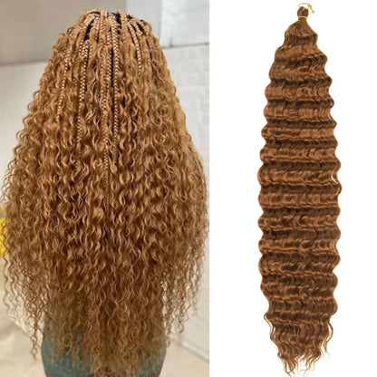 Synthetic Curly Braiding Hair 30 Inch Ocean Wave Crochet Hair for Black Women Long Deep Wave Wet and Wavy Braiding Hair